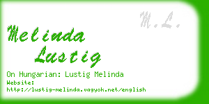 melinda lustig business card